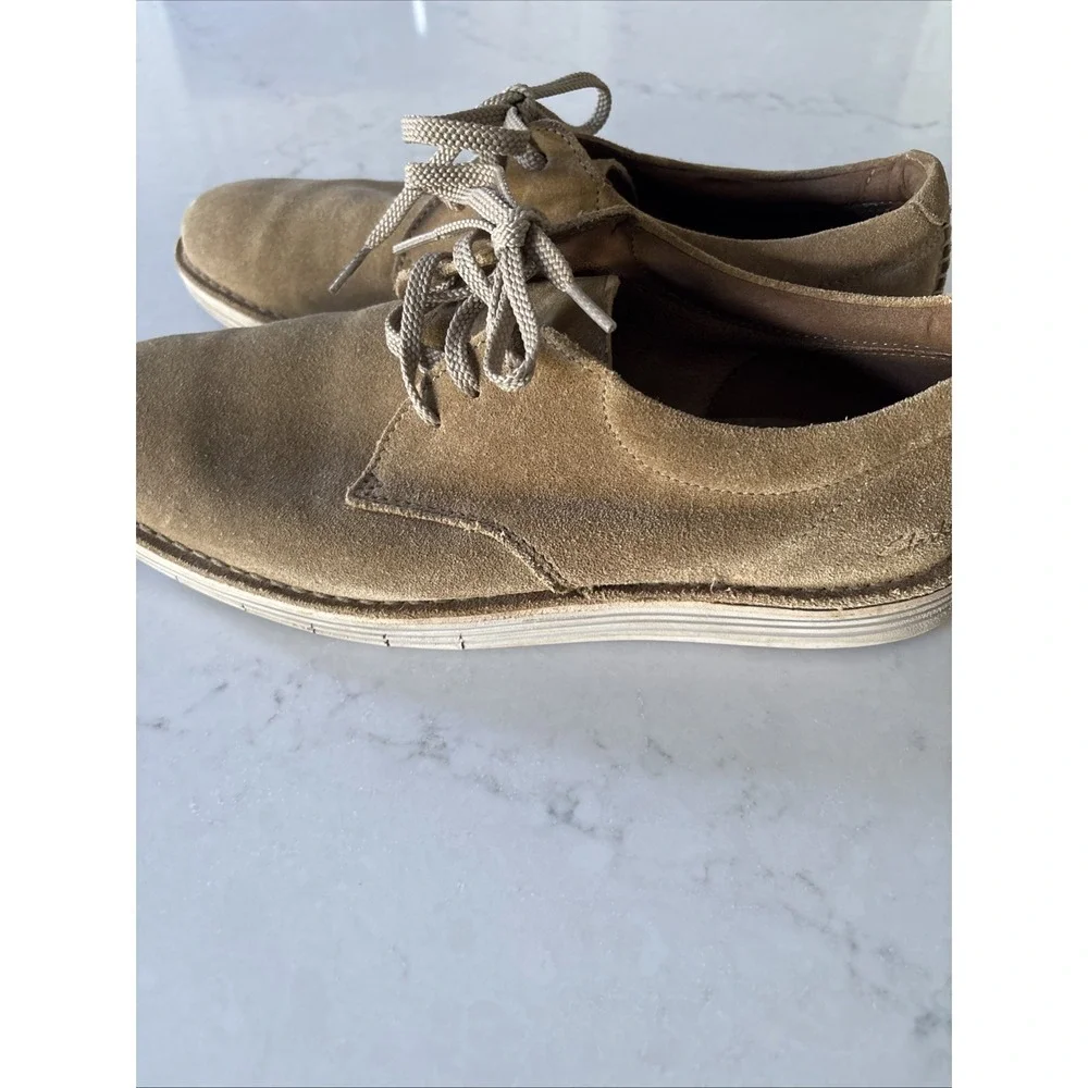 Clark's‎ Men's 9.5 Suede Leather Casual Shoes 15522 Dark Sand Oxford Lace Up